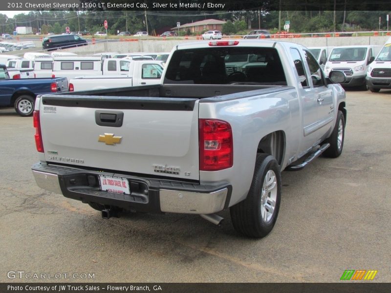 Silver Ice Metallic / Ebony 2012 Chevrolet Silverado 1500 LT Extended Cab