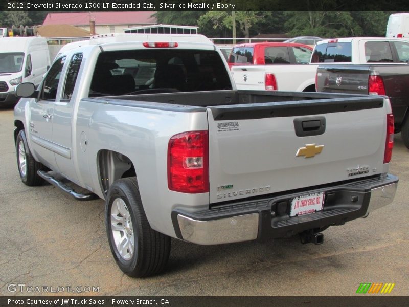 Silver Ice Metallic / Ebony 2012 Chevrolet Silverado 1500 LT Extended Cab