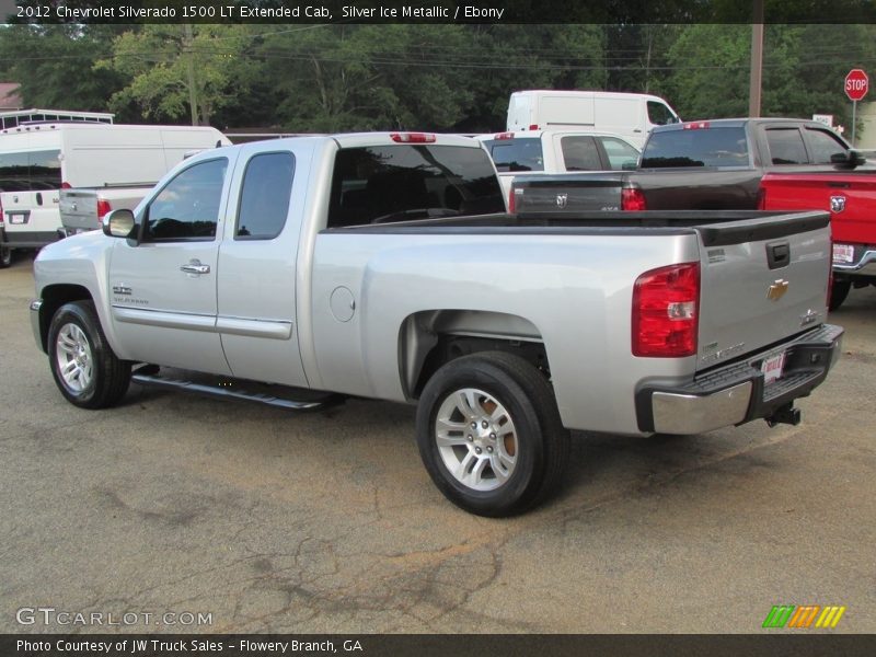 Silver Ice Metallic / Ebony 2012 Chevrolet Silverado 1500 LT Extended Cab