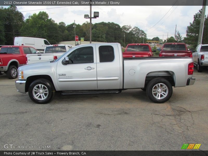 Silver Ice Metallic / Ebony 2012 Chevrolet Silverado 1500 LT Extended Cab