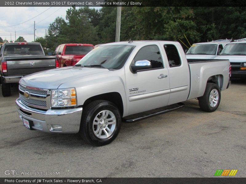 Silver Ice Metallic / Ebony 2012 Chevrolet Silverado 1500 LT Extended Cab