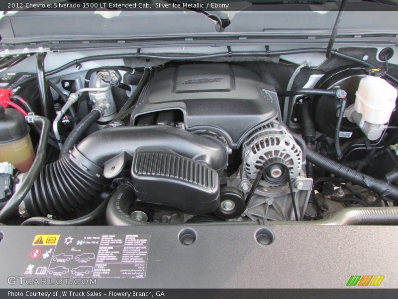 Silver Ice Metallic / Ebony 2012 Chevrolet Silverado 1500 LT Extended Cab