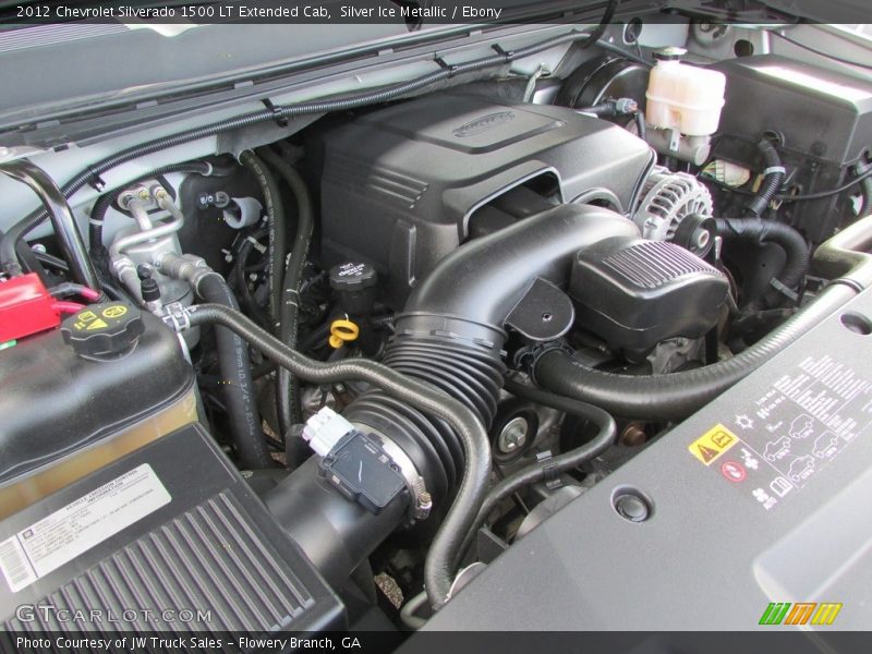 Silver Ice Metallic / Ebony 2012 Chevrolet Silverado 1500 LT Extended Cab