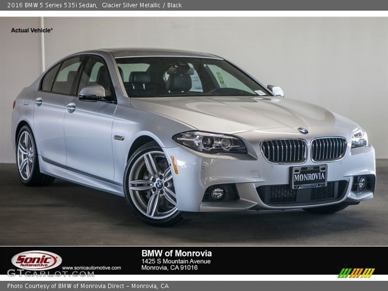 Glacier Silver Metallic / Black 2016 BMW 5 Series 535i Sedan