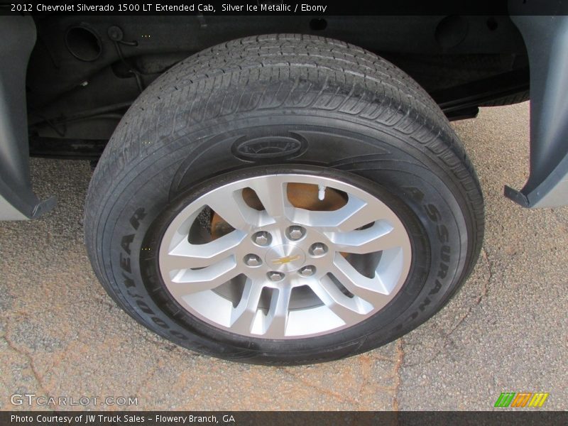 Silver Ice Metallic / Ebony 2012 Chevrolet Silverado 1500 LT Extended Cab