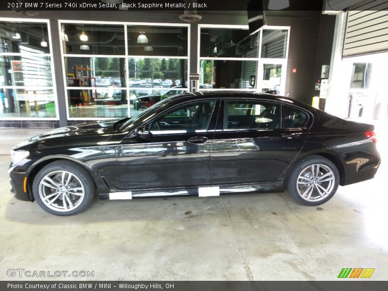 Black Sapphire Metallic / Black 2017 BMW 7 Series 740i xDrive Sedan