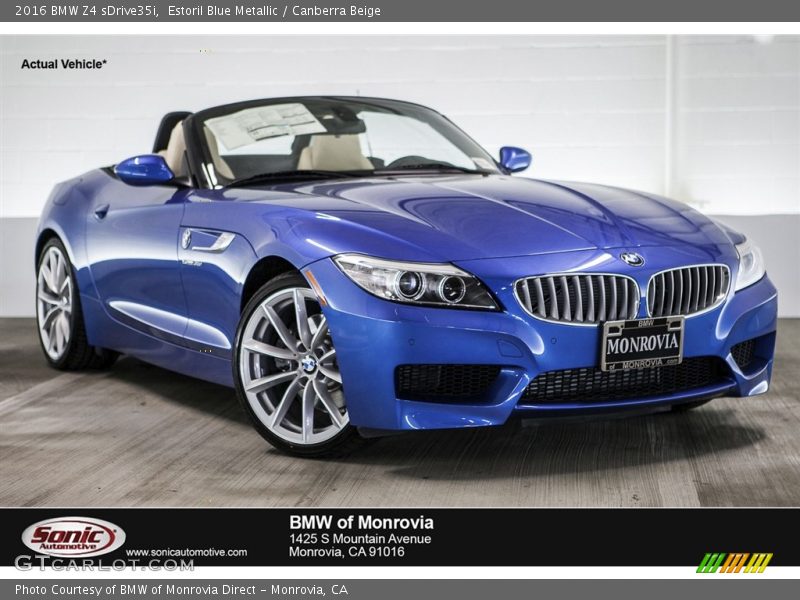 Estoril Blue Metallic / Canberra Beige 2016 BMW Z4 sDrive35i