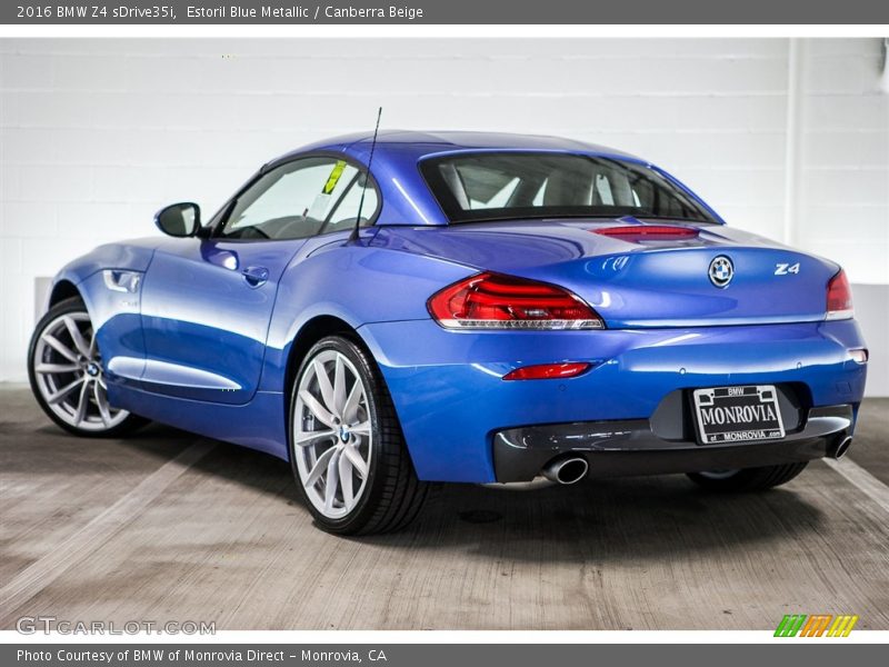 Estoril Blue Metallic / Canberra Beige 2016 BMW Z4 sDrive35i