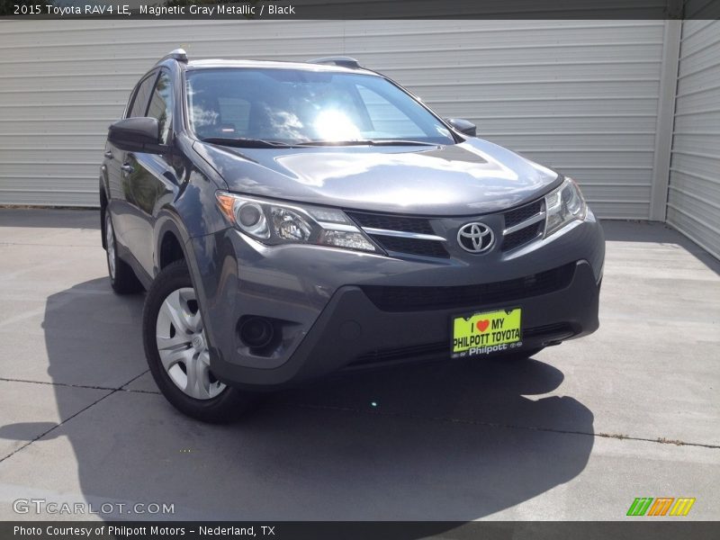 Magnetic Gray Metallic / Black 2015 Toyota RAV4 LE