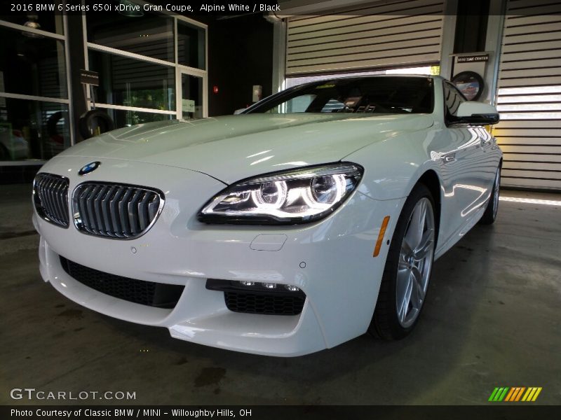 Alpine White / Black 2016 BMW 6 Series 650i xDrive Gran Coupe