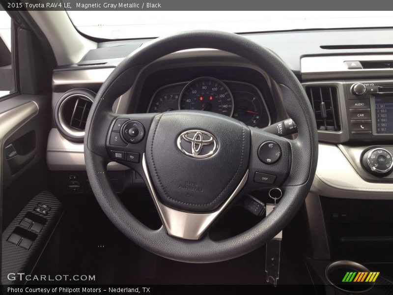 Magnetic Gray Metallic / Black 2015 Toyota RAV4 LE