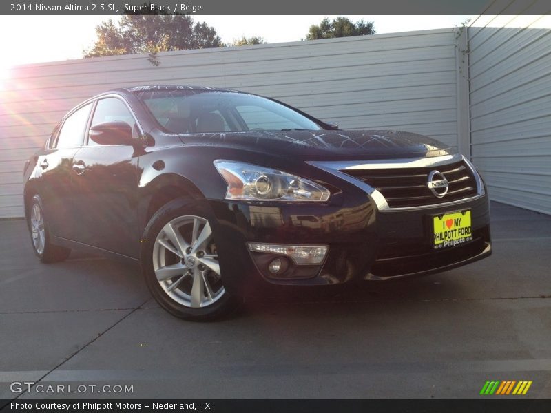 Super Black / Beige 2014 Nissan Altima 2.5 SL