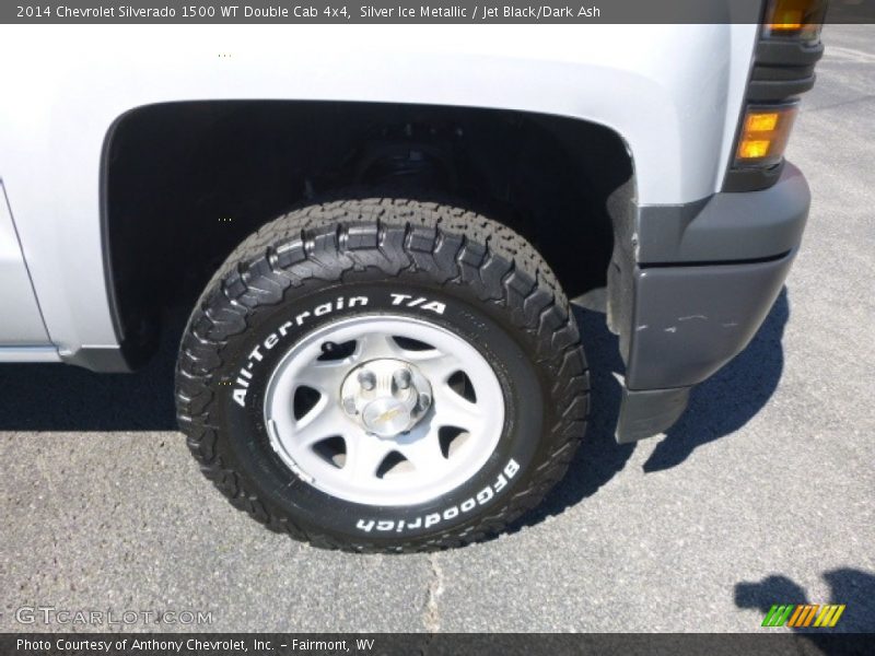 Silver Ice Metallic / Jet Black/Dark Ash 2014 Chevrolet Silverado 1500 WT Double Cab 4x4