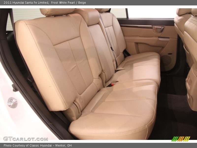 Frost White Pearl / Beige 2011 Hyundai Santa Fe Limited