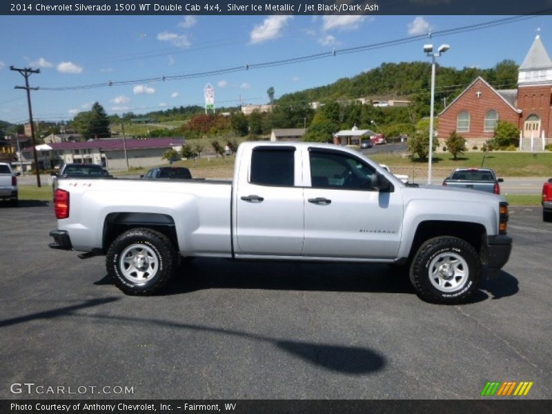 Silver Ice Metallic / Jet Black/Dark Ash 2014 Chevrolet Silverado 1500 WT Double Cab 4x4