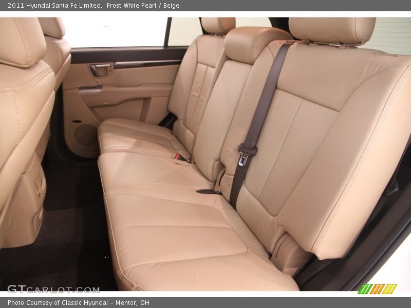 Frost White Pearl / Beige 2011 Hyundai Santa Fe Limited