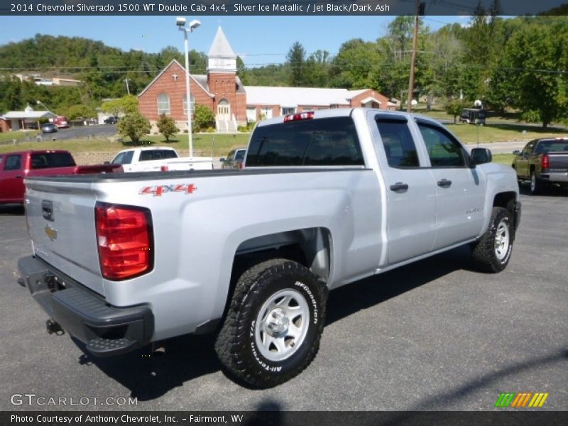 Silver Ice Metallic / Jet Black/Dark Ash 2014 Chevrolet Silverado 1500 WT Double Cab 4x4