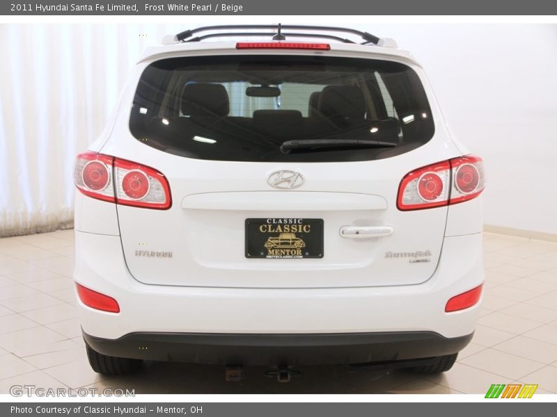 Frost White Pearl / Beige 2011 Hyundai Santa Fe Limited