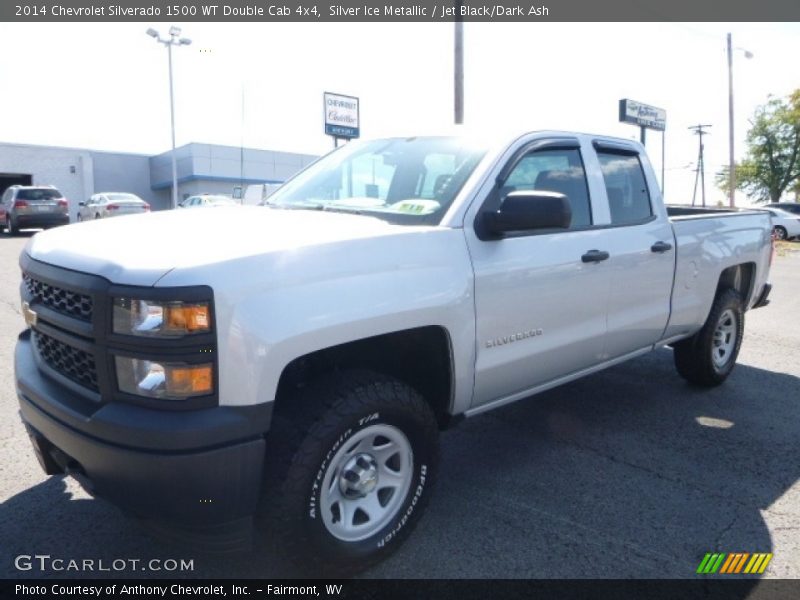 Silver Ice Metallic / Jet Black/Dark Ash 2014 Chevrolet Silverado 1500 WT Double Cab 4x4