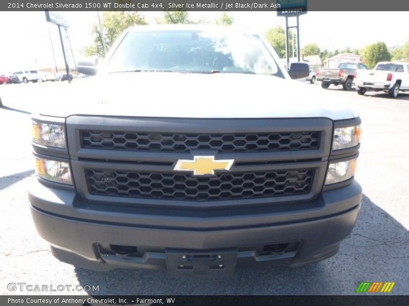 Silver Ice Metallic / Jet Black/Dark Ash 2014 Chevrolet Silverado 1500 WT Double Cab 4x4