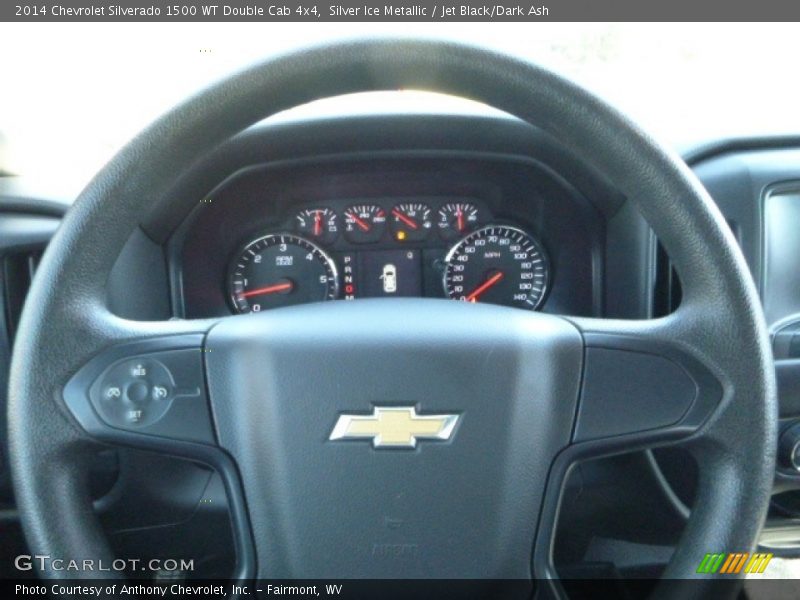 Silver Ice Metallic / Jet Black/Dark Ash 2014 Chevrolet Silverado 1500 WT Double Cab 4x4