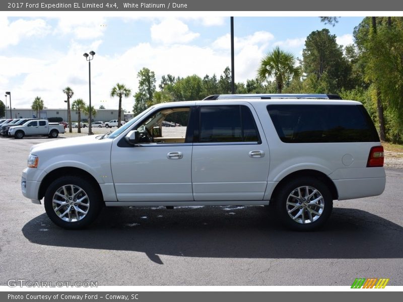 White Platinum / Dune 2017 Ford Expedition EL Limited 4x4