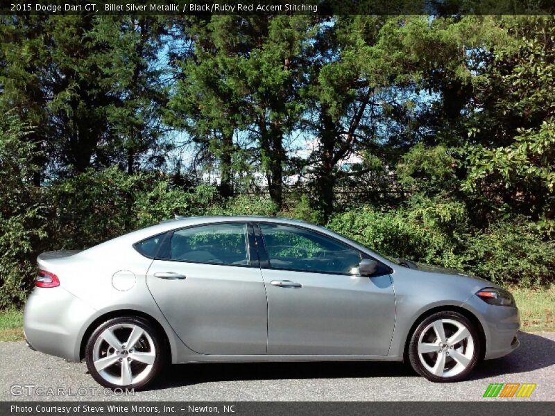 Billet Silver Metallic / Black/Ruby Red Accent Stitching 2015 Dodge Dart GT