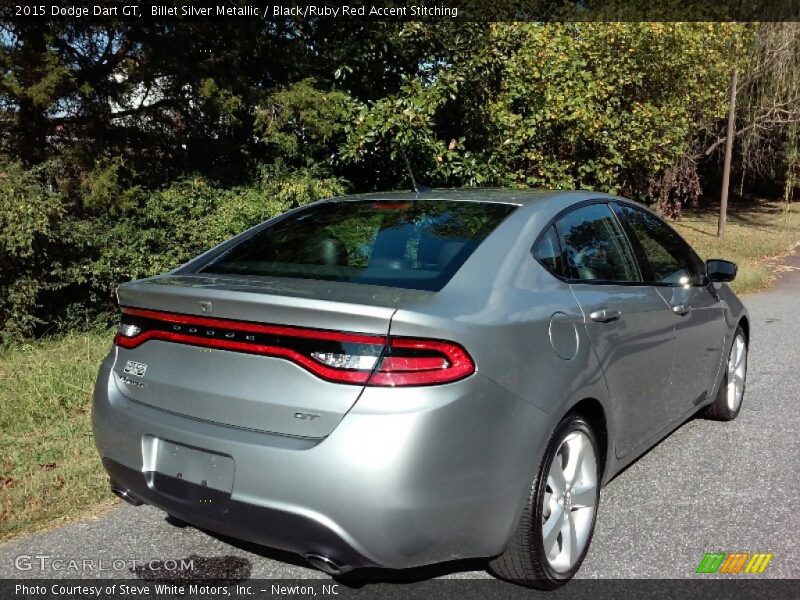 Billet Silver Metallic / Black/Ruby Red Accent Stitching 2015 Dodge Dart GT