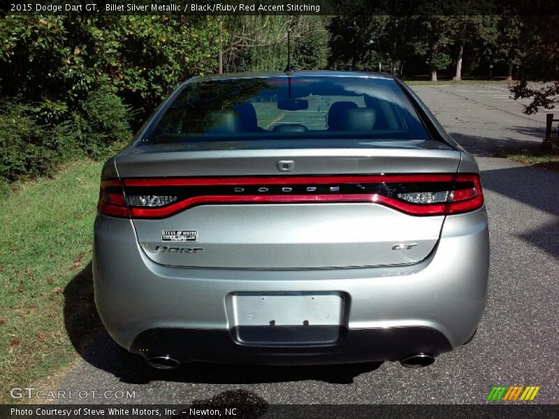 Billet Silver Metallic / Black/Ruby Red Accent Stitching 2015 Dodge Dart GT