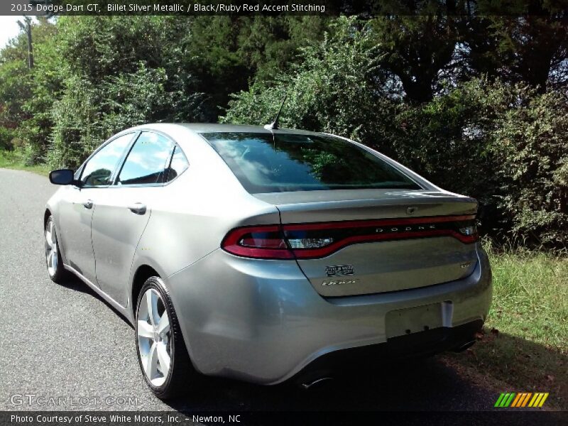 Billet Silver Metallic / Black/Ruby Red Accent Stitching 2015 Dodge Dart GT