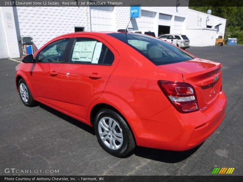 Red Hot / Jet Black/Dark Titanium 2017 Chevrolet Sonic LS Sedan
