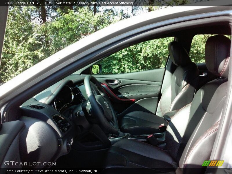 Billet Silver Metallic / Black/Ruby Red Accent Stitching 2015 Dodge Dart GT