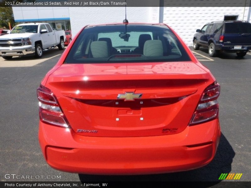 Red Hot / Jet Black/Dark Titanium 2017 Chevrolet Sonic LS Sedan