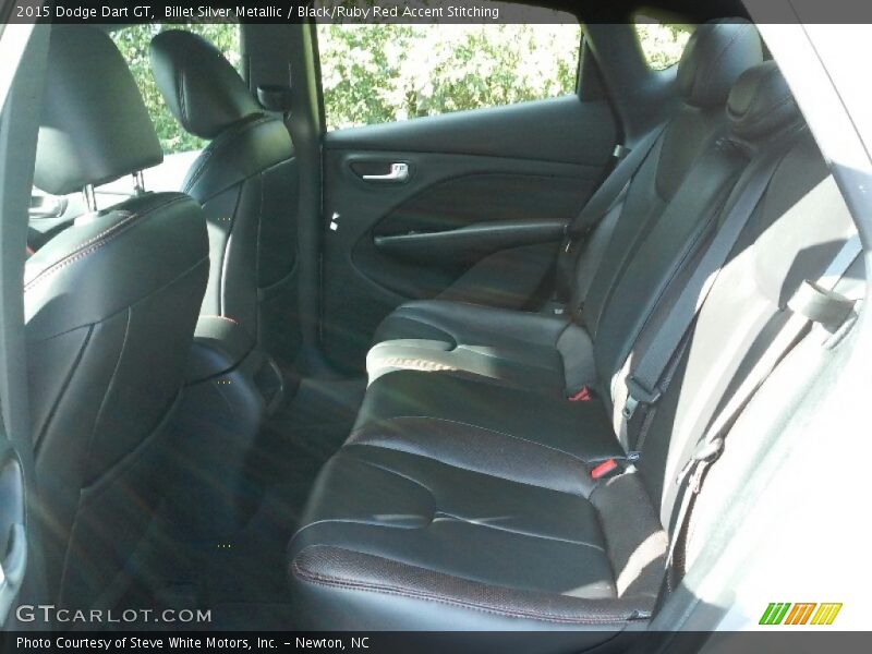 Billet Silver Metallic / Black/Ruby Red Accent Stitching 2015 Dodge Dart GT