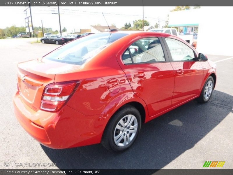 Red Hot / Jet Black/Dark Titanium 2017 Chevrolet Sonic LS Sedan