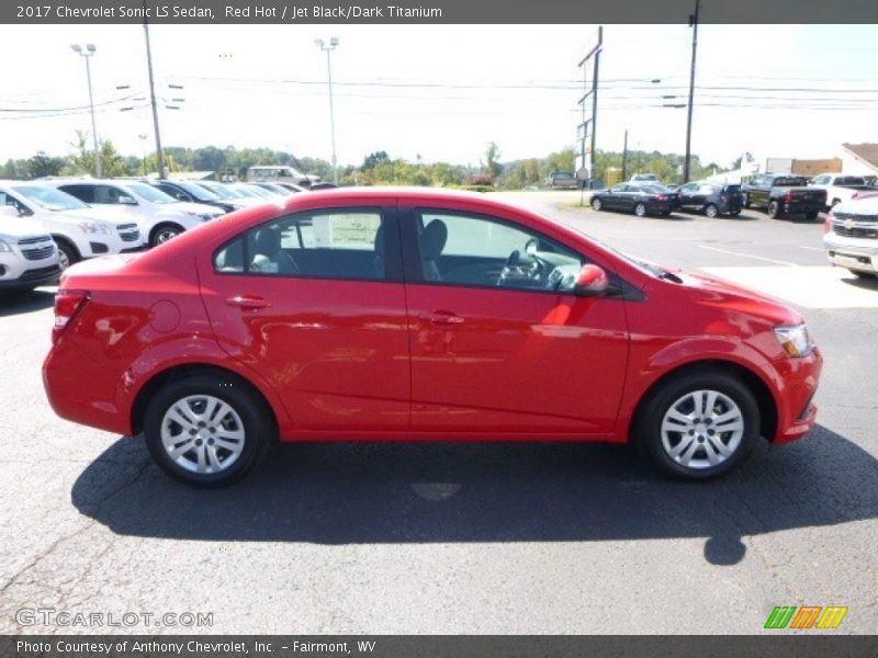 Red Hot / Jet Black/Dark Titanium 2017 Chevrolet Sonic LS Sedan