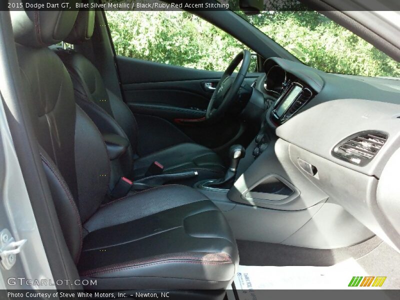 Billet Silver Metallic / Black/Ruby Red Accent Stitching 2015 Dodge Dart GT