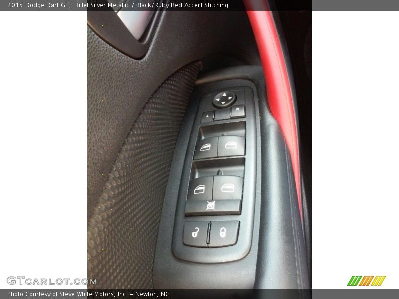 Billet Silver Metallic / Black/Ruby Red Accent Stitching 2015 Dodge Dart GT