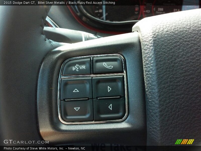 Billet Silver Metallic / Black/Ruby Red Accent Stitching 2015 Dodge Dart GT