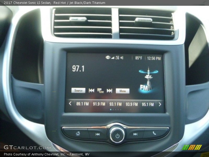 Red Hot / Jet Black/Dark Titanium 2017 Chevrolet Sonic LS Sedan