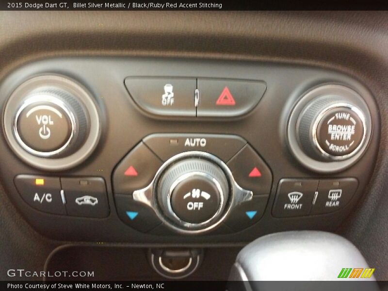 Billet Silver Metallic / Black/Ruby Red Accent Stitching 2015 Dodge Dart GT