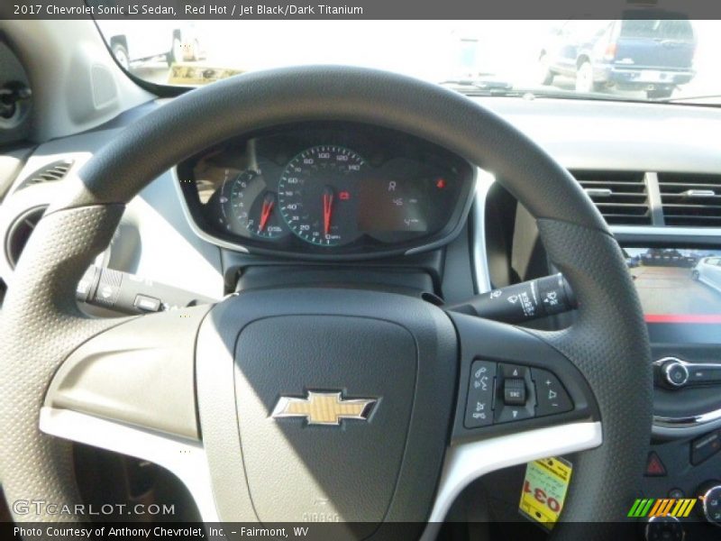 Red Hot / Jet Black/Dark Titanium 2017 Chevrolet Sonic LS Sedan