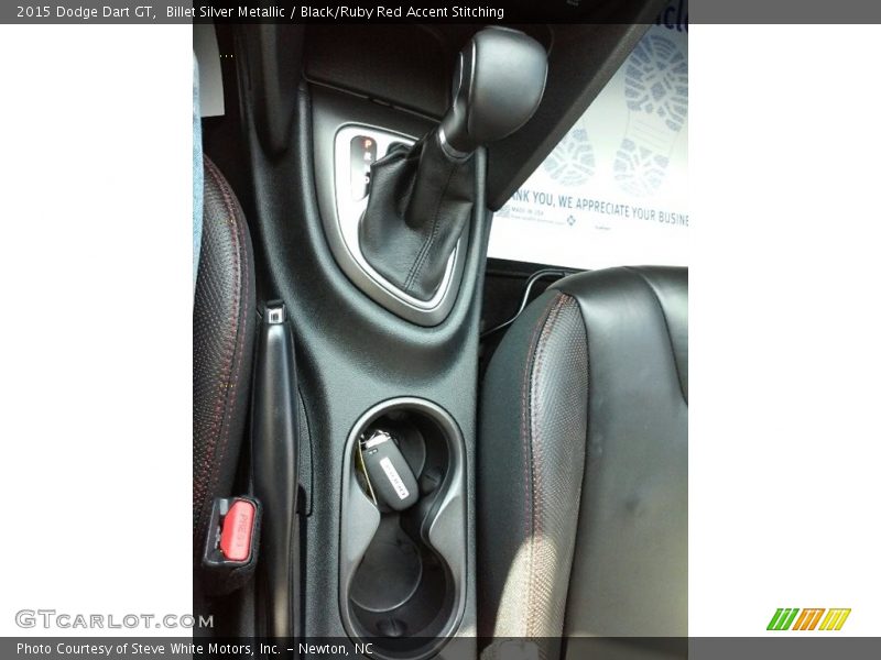 Billet Silver Metallic / Black/Ruby Red Accent Stitching 2015 Dodge Dart GT
