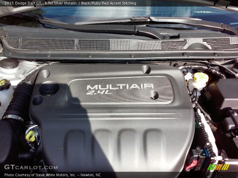 Billet Silver Metallic / Black/Ruby Red Accent Stitching 2015 Dodge Dart GT