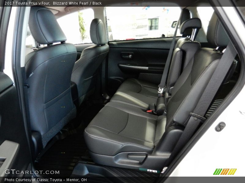 Rear Seat of 2017 Prius v Four