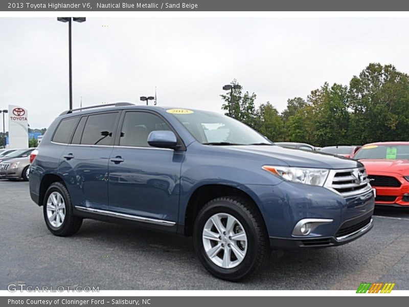 Nautical Blue Metallic / Sand Beige 2013 Toyota Highlander V6