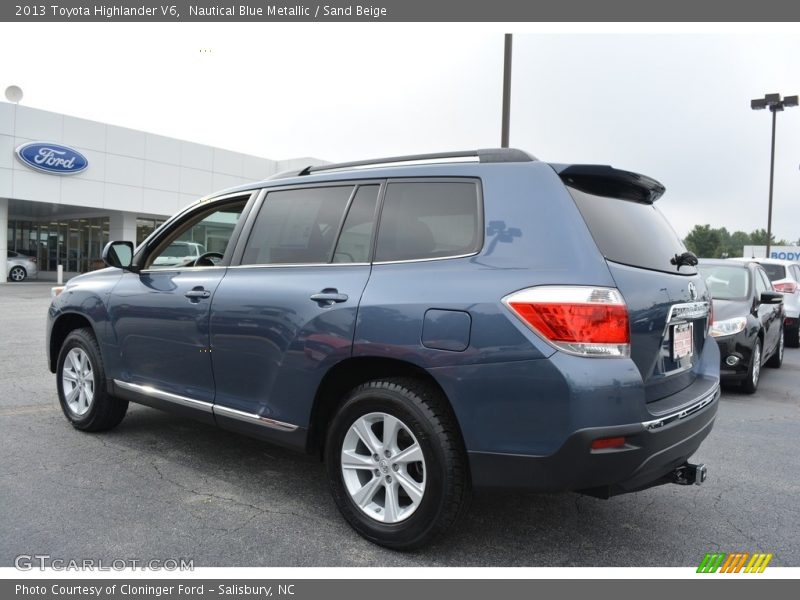 Nautical Blue Metallic / Sand Beige 2013 Toyota Highlander V6