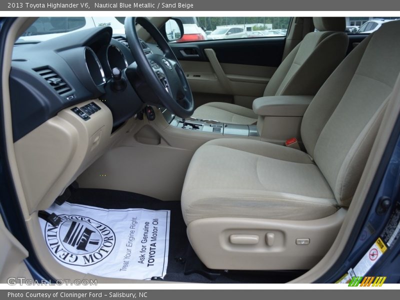 Nautical Blue Metallic / Sand Beige 2013 Toyota Highlander V6