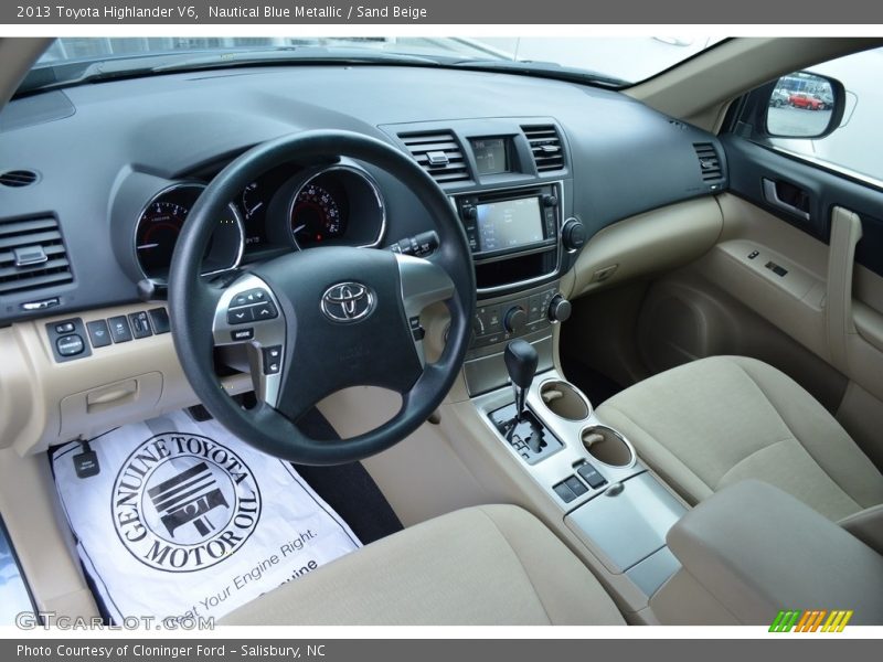 Nautical Blue Metallic / Sand Beige 2013 Toyota Highlander V6