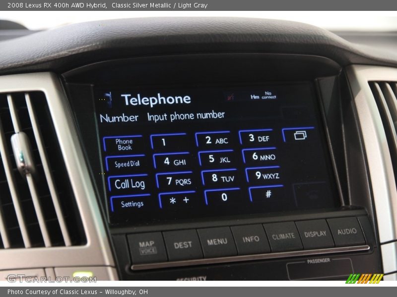 Classic Silver Metallic / Light Gray 2008 Lexus RX 400h AWD Hybrid